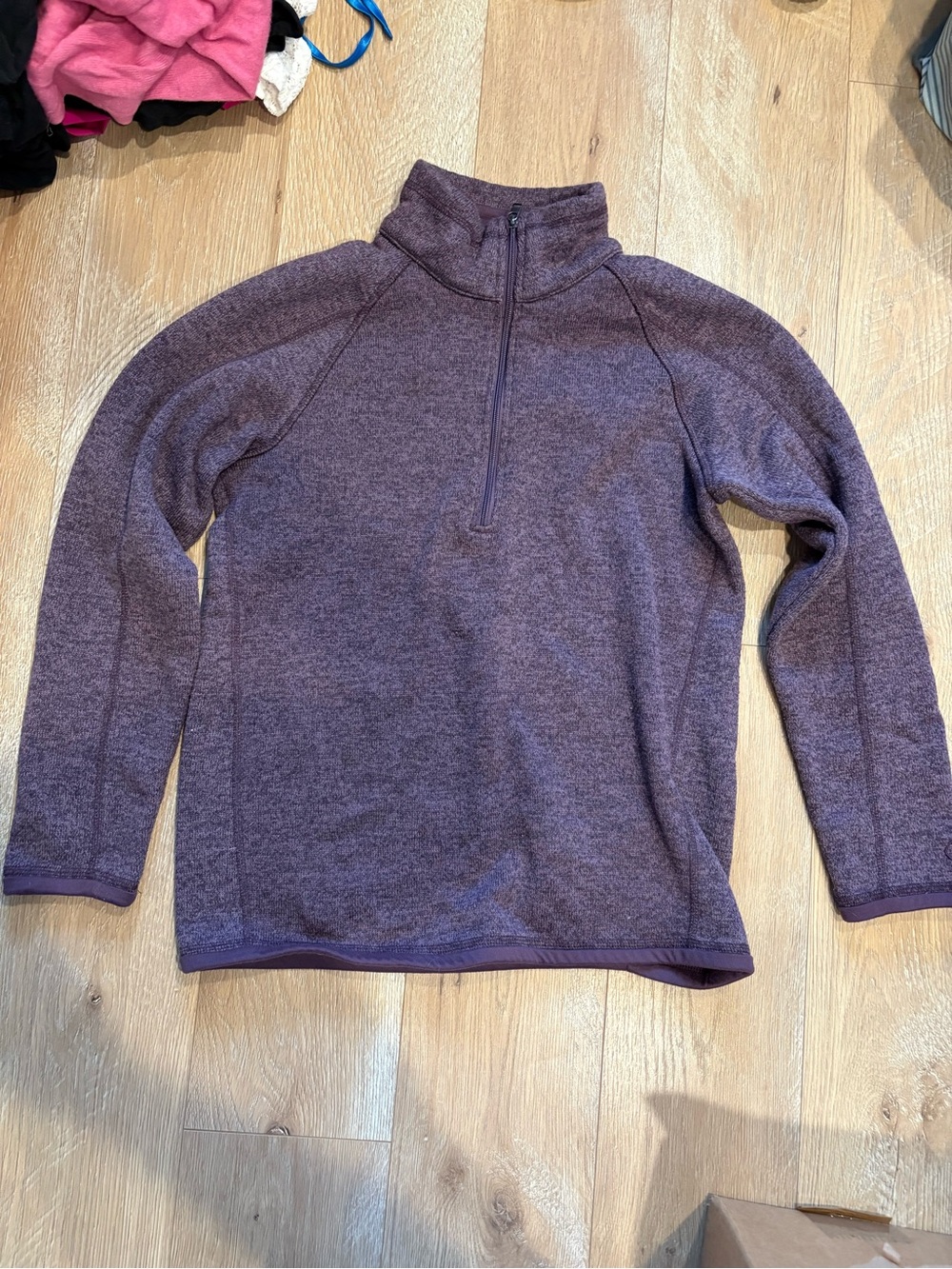 Women’s Half-Zip Pullover Sweater - Heathered Plum